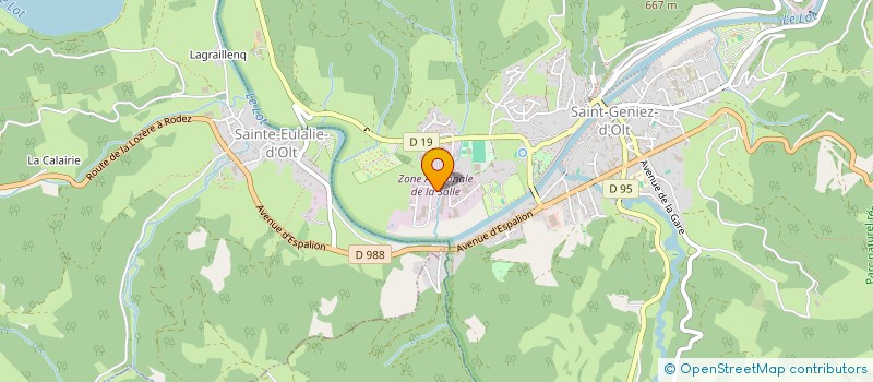 localisation de l'entreprise CREA 12  SAINT GENIEZ D'OLT ET D'AUBRAC