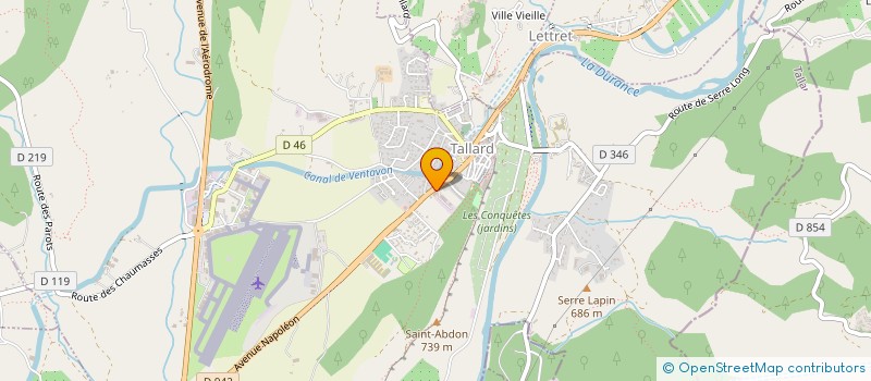 localisation de l'entreprise CREA 2000  TALLARD