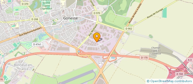 localisation de l'entreprise CREA 3 DIFFUSION  GONESSE