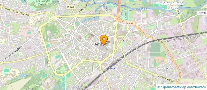 localisation de l'entreprise CREA  ARRAS