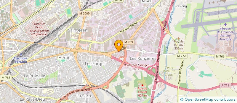 localisation de l'entreprise CREA 6  CLERMONT-FERRAND