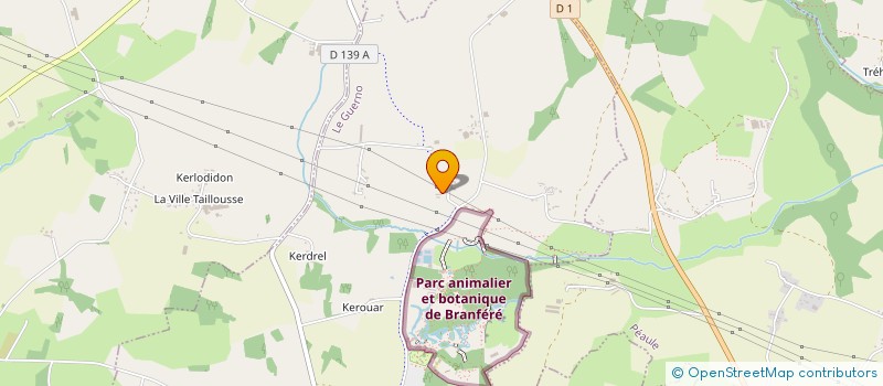 localisation de l'entreprise CREA  LE GUERNO