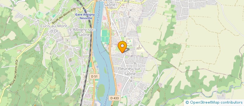 localisation de l'entreprise CREA  FLEURIEU-SUR-SAONE