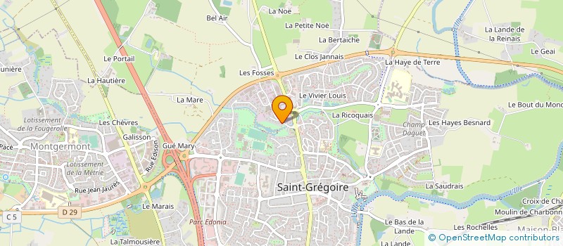 localisation de l'entreprise CREA A MOI  SAINT-GREGOIRE