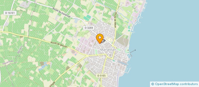 localisation de l'entreprise CREA AFG à MARSEILLAN