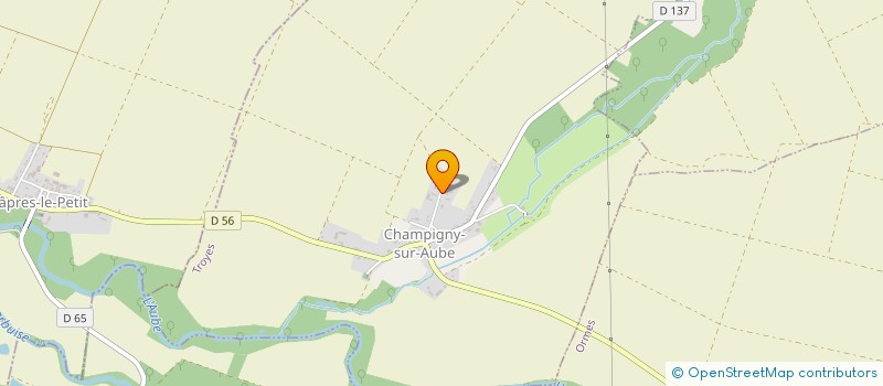 localisation de l'entreprise CREA'B  CHAMPIGNY-SUR-AUBE