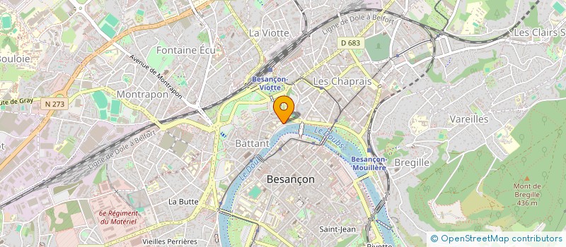 localisation de l'entreprise CREA BAT 25 à BESANCON