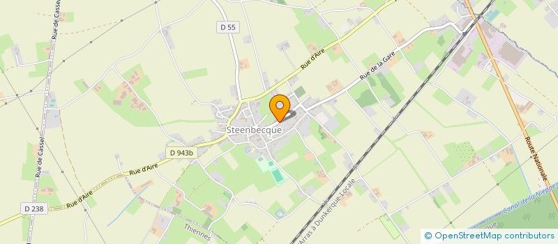 localisation de l'entreprise CREA'BAT  STEENBECQUE