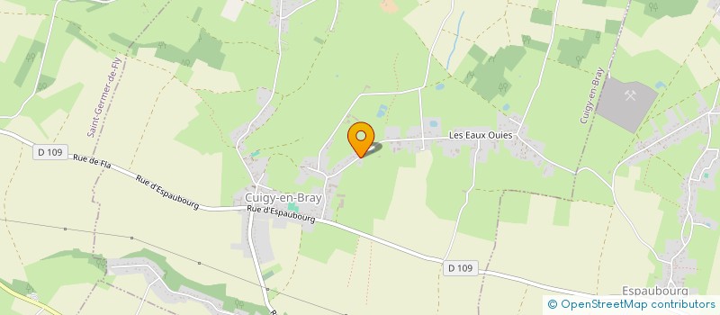 localisation de l'entreprise CREA'BAT  CUIGY-EN-BRAY