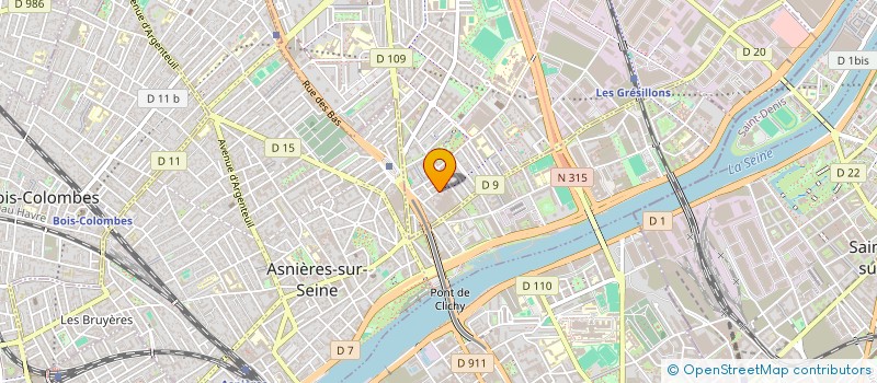 localisation de l'entreprise CREA BAT  GENNEVILLIERS