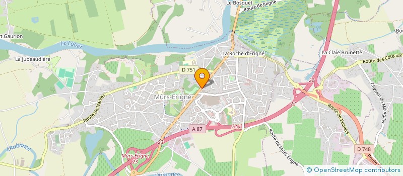localisation de l'entreprise CREA BATI QUARENTE NEUF à MURS-ERIGNE
