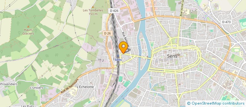 localisation de l'entreprise CREA BATIMENT  SENS