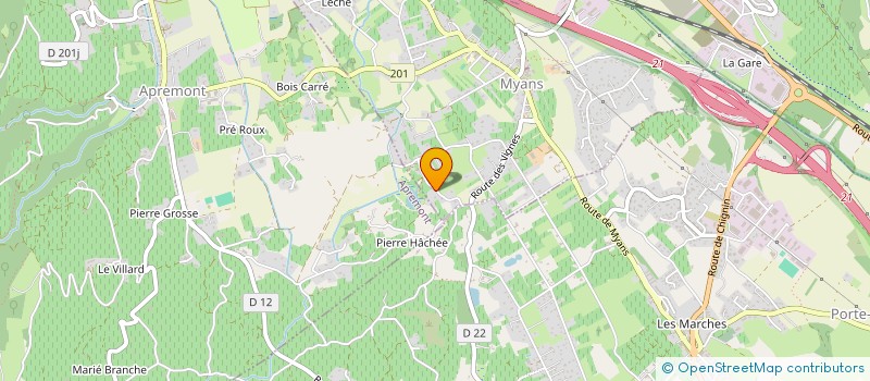 localisation de l'entreprise CREA BOIS CHARPENTE  MYANS