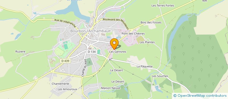 localisation de l'entreprise CREA'BOURBON à BOURBON-L'ARCHAMBAULT