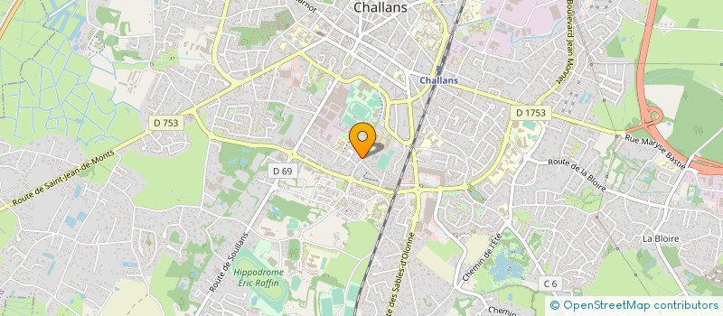 localisation de l'entreprise CREA CADRE 85 à CHALLANS