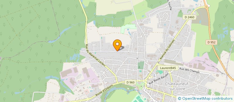 localisation de l'entreprise CREA CARRELAGE 45 SARL à CHATEAUNEUF-SUR-LOIRE