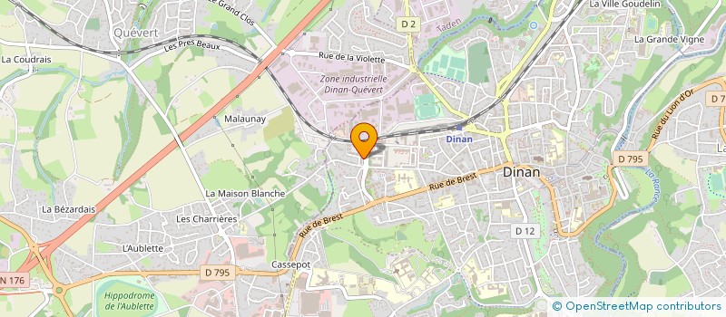 localisation de l'entreprise CREA.COM à DINAN