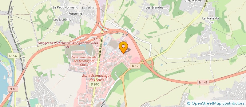 localisation de l'entreprise CREA' COM CHARENTE à CHAMPNIERS