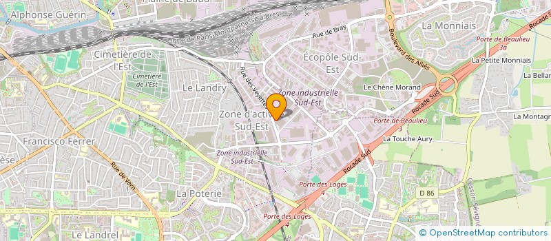 localisation de l'entreprise CREA - COMPAGNIE DE RECHANGE AUTOMOBILE  RENNES