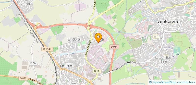 localisation de l'entreprise CREA-CONSTRUCTIONS à ELNE