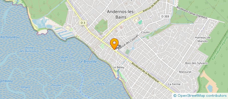 localisation de l'entreprise CREA'CUISINE à ANDERNOS-LES-BAINS