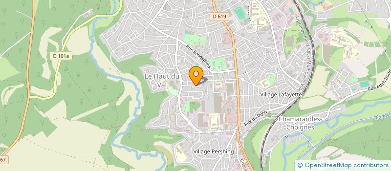 localisation de l'entreprise CREA'DANSE - COMPAGNIE DU RUISSEAU à CHAUMONT