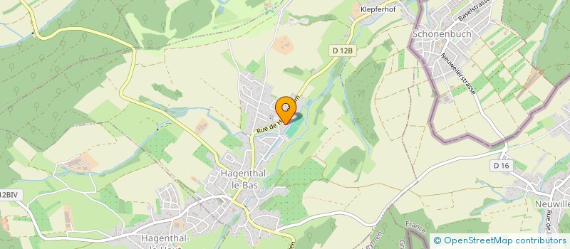 localisation de l'entreprise CREA'DECORS à HESINGUE