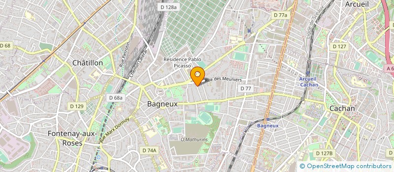 localisation de l'entreprise CREA'DIFF MODE DE MAILLE  BAGNEUX
