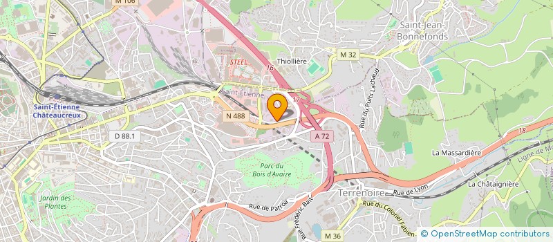 localisation de l'entreprise CREA DRYM  SAINT-ETIENNE