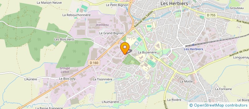 localisation de l'entreprise CREA-FACON à LES HERBIERS