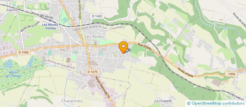 localisation de l'entreprise CREA'FILS  LES ABRETS-EN-DAUPHINE