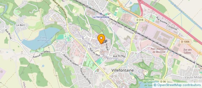 localisation de l'entreprise CREA FINITION  LA VERPILLIERE