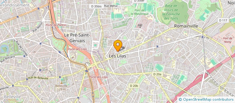 localisation de l'entreprise CREA'FLASH à LES LILAS