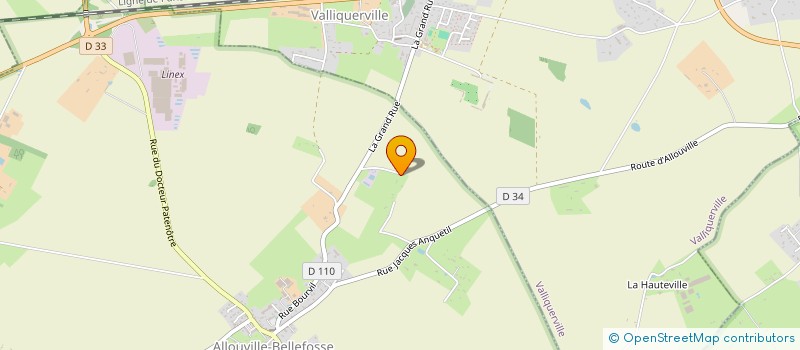 localisation de l'entreprise CREA FLEURISSEMENT  ALLOUVILLE-BELLEFOSSE