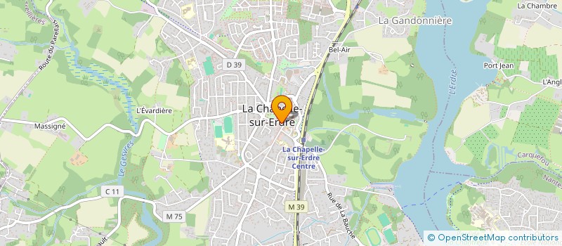 localisation de l'entreprise CREA'FLEURS  LA CHAPELLE-SUR-ERDRE