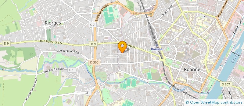 localisation de l'entreprise CREA-FONCIER à ROANNE
