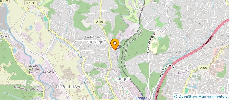 localisation de l'entreprise CREA'HORT à LA ROQUETTE-SUR-SIAGNE