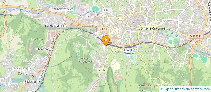 localisation de l'entreprise CREA'JE à LONS-LE-SAUNIER