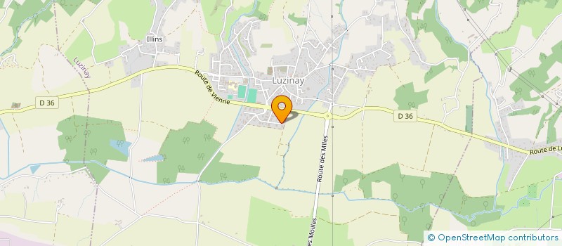 localisation de l'entreprise CREA LIGN' à LUZINAY