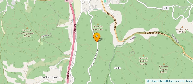 localisation de l'entreprise CREA LOT  FRANCOULES