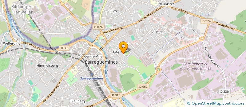 localisation de l'entreprise CREA' NOV  SARREGUEMINES