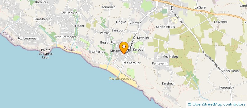 localisation de l'entreprise CREA'OUEST PAYSAGES  PLOUHINEC