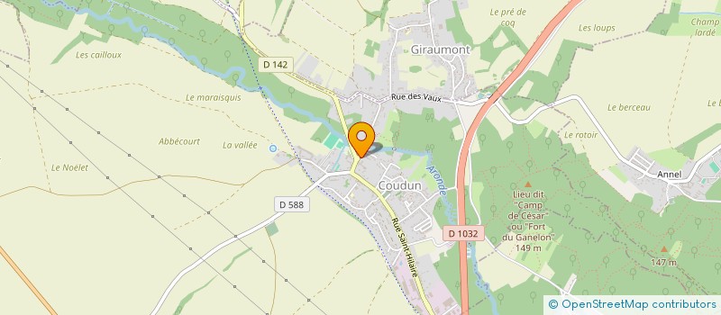 localisation de l'entreprise CREA PAINS  COUDUN