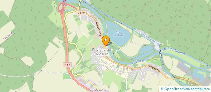 localisation de l'entreprise CREA'PASSION à FLAVIGNY-SUR-MOSELLE