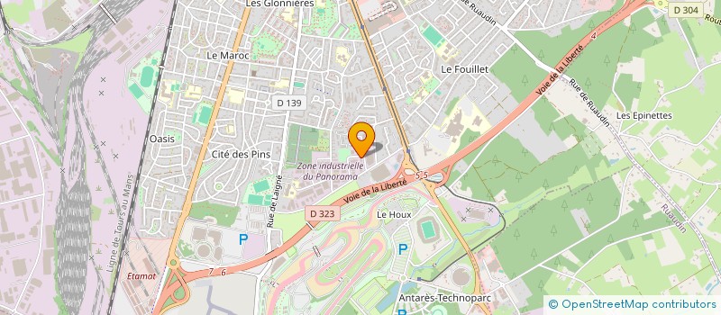 localisation de l'entreprise CREA PISCINES à LE MANS