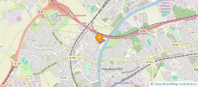 localisation de l'entreprise CREA'POP EDUCATION POPULAIRE, CREATION, RE-EMPLOI  HAUBOURDIN