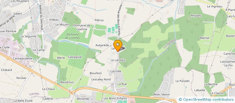 localisation de l'entreprise CREA ' POSE 33  TRESSES