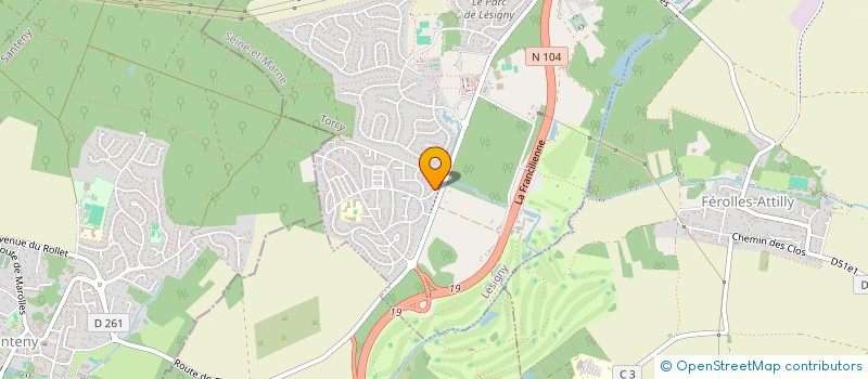 localisation de l'entreprise CREA PRINT ID  LESIGNY