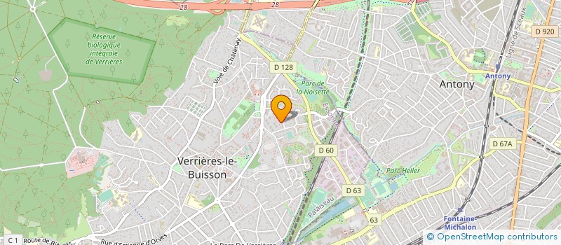 localisation de l'entreprise CREA PROJECTS à VERRIERES-LE-BUISSON