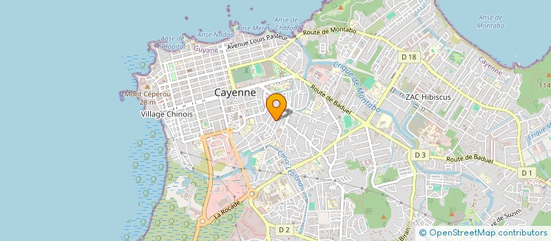 localisation de l'entreprise CREA PROTECTION GUYANE à CAYENNE